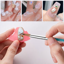 Load image into Gallery viewer, 6Pcs/set Nylon Hair Nail Brush Rhinestone Handle Crystal Carving Art Nail Acrylic Brush Pen Nail Gel Carving Building Drawing Tools
