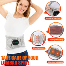 Load image into Gallery viewer, Red Light Heating Vibration Massage Airbag Support Back Belt Inflatable Belt Relief Waist Support Belt Abdomen Pain Relief Massager
