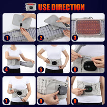 Load image into Gallery viewer, Red Light Heating Vibration Massage Airbag Support Back Belt Inflatable Belt Relief Waist Support Belt Abdomen Pain Relief Massager

