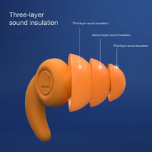 Load image into Gallery viewer, Silicone Noise Reduction Earplugs Three Layer Sound Insulation Noise Reduction Earplugs Reusable Washable Sleeping Ear Plugs
