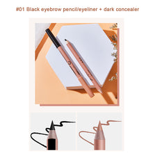 Load image into Gallery viewer, Two In One Wooden Pole Double Head Multi-purpose Eyeliner Eyebrow Pencil Concealer Facial Makeup Cosmetics
