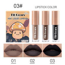 Load image into Gallery viewer, 3pcs/set Matte Lip Glaze Waterproof Nude Matte Lipstick Non-fading Long Lasting Lip Balm Lip Makeup Cosmetics
