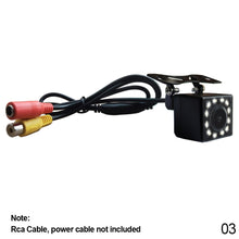 Load image into Gallery viewer, 4LED/8LED/12LED Car Rear View Camera Wide Angle HD Waterproof Backup Parking Reverse Without RCA Cable &amp; Power Cable
