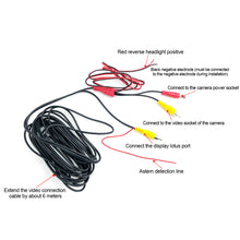 Load image into Gallery viewer, 6M RCA Video Cable AV Extension Wire Harness With ADC Power Cable Adapter For Car Rear View Camera Backup Camera
