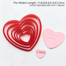 Load image into Gallery viewer, 6pcs Multiuse Star Heart Polymer Clay Cutter Pottery Cutting Mold Ceramic Mould Cookie Molds Accessories
