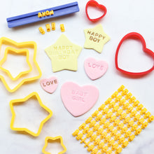 Load image into Gallery viewer, Alphanumeric Imprint Stamp DIY Polymer Clay Pottery Tool Embossing Tool Set Cutter Soft Candy Biscuit Mold
