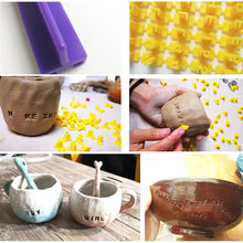 Load image into Gallery viewer, Alphanumeric Imprint Stamp DIY Polymer Clay Pottery Tool Embossing Tool Set Cutter Soft Candy Biscuit Mold
