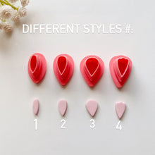 Load image into Gallery viewer, 4pc/Set Polymer Clay Petal Cutting Mold Flower Earring Cutter DIY French Earrings Jewelry Pendant Embossing Making Tool
