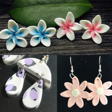 Load image into Gallery viewer, 4pc/Set Polymer Clay Petal Cutting Mold Flower Earring Cutter DIY French Earrings Jewelry Pendant Embossing Making Tool
