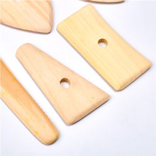 Load image into Gallery viewer, 5pcs Wooden Pottery Tools Kit Clay Shaping Plasticine Sculpture Ceramics Molding Tool Potters Scrapers Tools Accessories
