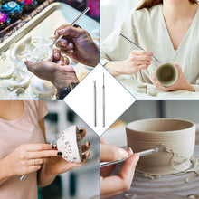 Load image into Gallery viewer, Pottery Texture Tool 7 Pin Needle Pen Ceramics Feather Tools Polymer Clay Sculpting Modeling Tool Pottery Texture Brush
