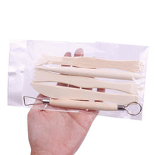 Load image into Gallery viewer, 5pcs Wooden Pottery Tools Artistic Clay Sculpting Sculpture Carving Shapers Cutters Clay Craft Polymer Clay Tools Set
