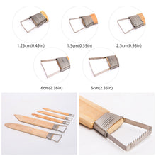 Load image into Gallery viewer, Widen Sawtooth Clay Texture Tool Paste Amending Tool Ceramic Sculpture Clay Plastic Bamboo Handle Pottery Tool
