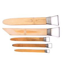 Load image into Gallery viewer, Widen Sawtooth Clay Texture Tool Paste Amending Tool Ceramic Sculpture Clay Plastic Bamboo Handle Pottery Tool
