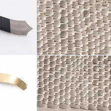 Load image into Gallery viewer, Fish Scale Texture Blade Creative Modeling Blade Professional Pottery Carving Roof Dragon Scale Texture Making Tool
