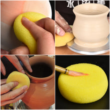 Load image into Gallery viewer, 5pcs Pottery Round Sponge Water Absorbent Sponge Sculpture Ceramics Modeling Tool Cleaning Accessories

