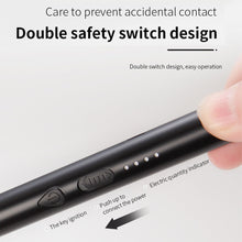 Load image into Gallery viewer, Outdoor Metal Windproof Power Display Hook Ignition Gun Home 360° Use Kitchen Candle Gas Stove Plasma Pulse Electric Arc Lighter
