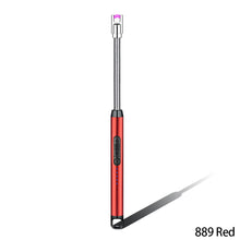 Load image into Gallery viewer, Outdoor Metal Windproof Power Display Hook Ignition Gun Home 360° Use Kitchen Candle Gas Stove Plasma Pulse Electric Arc Lighter
