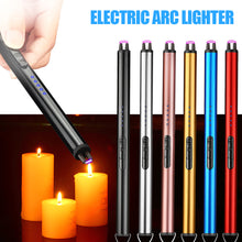 Load image into Gallery viewer, 1pcs Portable&amp;Windproof USB Electronic Lighter Arc Rechargeable Kitchen Igniter Outdoor BBQ Camping Lighter

