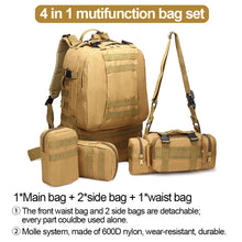 Load image into Gallery viewer, 50L Tactical Backpack Army Backpack Men's Military Molle Army Bag Outdoor Hiking Trekking Backpack
