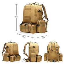 Load image into Gallery viewer, 50L Tactical Backpack Army Backpack Men's Military Molle Army Bag Outdoor Hiking Trekking Backpack
