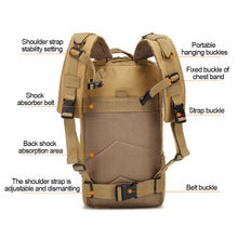 Load image into Gallery viewer, 30L Tactical Backpack Army Backpack Men's Military Molle Army Bag Outdoor Hiking Trekking Backpack
