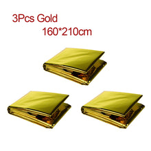 Load image into Gallery viewer, Outdoor Survive First Aid Military Rescue Emergency Blanket Kit Windproof Waterproof Foil Thermal Blanket For Camping Hiking
