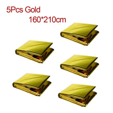 Load image into Gallery viewer, Outdoor Survive First Aid Military Rescue Emergency Blanket Kit Windproof Waterproof Foil Thermal Blanket For Camping Hiking
