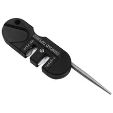 Load image into Gallery viewer, Portable Outdoor Camp Hike Tungsten Ceramic Carbide Knife Whetstone Sharpener Sharpen Fish Hook Pocket Diamond Tool
