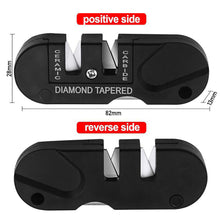 Load image into Gallery viewer, Portable Outdoor Camp Hike Tungsten Ceramic Carbide Knife Whetstone Sharpener Sharpen Fish Hook Pocket Diamond Tool
