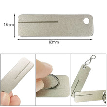 Load image into Gallery viewer, Portable Outdoor Camp Hike Tungsten Ceramic Carbide Knife Whetstone Sharpener Sharpen Fish Hook Pocket Diamond Tool

