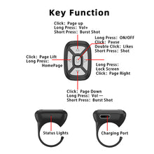 Load image into Gallery viewer, Wireless Bluetooth Ring Remote Control Portable Fingertip Selfie Video Controller Automatic Page Turner Browsing For Phone
