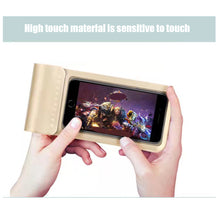 Load image into Gallery viewer, Swimming Phone Case Transparent Underwater Waterproof Phone Pouch Universal Diving Hanging On Neck Swimming Touch Screen Phone Sealed Bag
