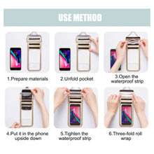 Load image into Gallery viewer, Swimming Phone Case Transparent Underwater Waterproof Phone Pouch Universal Diving Hanging On Neck Swimming Touch Screen Phone Sealed Bag
