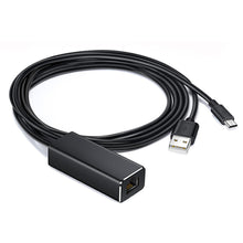 Load image into Gallery viewer, Ethernet Network Card Adapter Micro USB Power to RJ45 10/100Mbps for Fire TV Stick Chromecast Google
