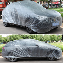 Load image into Gallery viewer, Universal Transparent Car Cover Waterproof Dustproof Disposable Covers Plastic Car Covers Size S-XL
