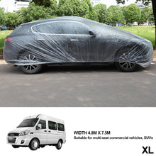 Load image into Gallery viewer, Universal Transparent Car Cover Waterproof Dustproof Disposable Covers Plastic Car Covers Size S-XL
