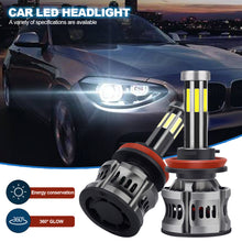 Load image into Gallery viewer, 2Pcs 8 Sides LED 12V H8 H11 H7 20000LM HB3 9005 HB4 H1 H3 H4 Led Headlight Bulb Canbus 60W 3D 360 degree Super Auto Lamp
