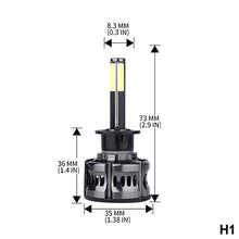 Load image into Gallery viewer, 2Pcs 8 Sides LED 12V H8 H11 H7 20000LM HB3 9005 HB4 H1 H3 H4 Led Headlight Bulb Canbus 60W 3D 360 degree Super Auto Lamp
