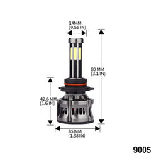 Load image into Gallery viewer, 2Pcs 8 Sides LED 12V H8 H11 H7 20000LM HB3 9005 HB4 H1 H3 H4 Led Headlight Bulb Canbus 60W 3D 360 degree Super Auto Lamp
