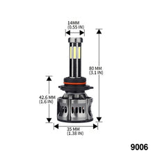 Load image into Gallery viewer, 2Pcs 8 Sides LED 12V H8 H11 H7 20000LM HB3 9005 HB4 H1 H3 H4 Led Headlight Bulb Canbus 60W 3D 360 degree Super Auto Lamp
