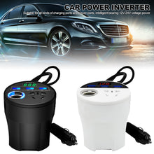 Load image into Gallery viewer, 150W Car Power Inverter 24V/12V to 220V Led Display 3 USB Ports + Cigarette Lighter QC3.0 QC2.4 Inversor
