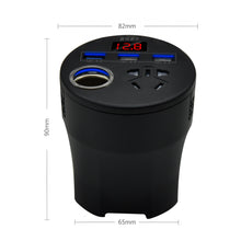 Load image into Gallery viewer, 150W Car Power Inverter 24V/12V to 220V Led Display 3 USB Ports + Cigarette Lighter QC3.0 QC2.4 Inversor
