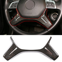 Load image into Gallery viewer, Carbon Fiber Texture Car Interior Steering Wheel Panel Frame Cover Trim For Mercedes Benz C E ML GL Class W204 W212 X166 W166
