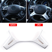 Load image into Gallery viewer, Carbon Fiber Texture Car Interior Steering Wheel Panel Frame Cover Trim For Mercedes Benz C E ML GL Class W204 W212 X166 W166
