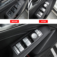 Load image into Gallery viewer, 14Pcs Car Window Glass Lift Button Stickers For Mercedes Benz A B C E GLA CLA GLK GL ML GLE Class
