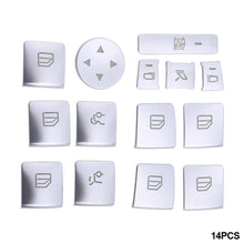 Load image into Gallery viewer, 14Pcs Car Window Glass Lift Button Stickers For Mercedes Benz A B C E GLA CLA GLK GL ML GLE Class
