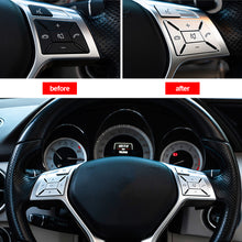 Load image into Gallery viewer, 12Pcs Steering Wheel Button Switch Trim Covers Sticker For Mercedes Benz C200 E260 CLS ML GL GLK260
