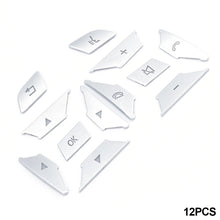 Load image into Gallery viewer, 12Pcs Steering Wheel Button Switch Trim Covers Sticker For Mercedes Benz C200 E260 CLS ML GL GLK260
