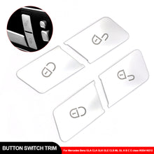 Load image into Gallery viewer, 4Pcs Car Door Unlock Buttons Sequins Decoration Cover Trim for Mercedes Benz GLA CLA GLK GLE CLS ML GL A B C E class W204 W212
